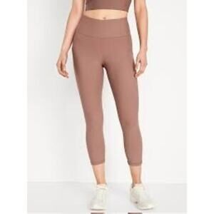 High Waisted PowerSoft Crop Pocket Leggings XL